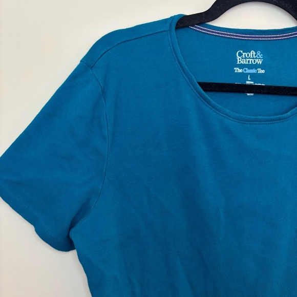 Croft & Barrow Blue Short Sleeve Women's TShirt Size L - Picture 4 of 9